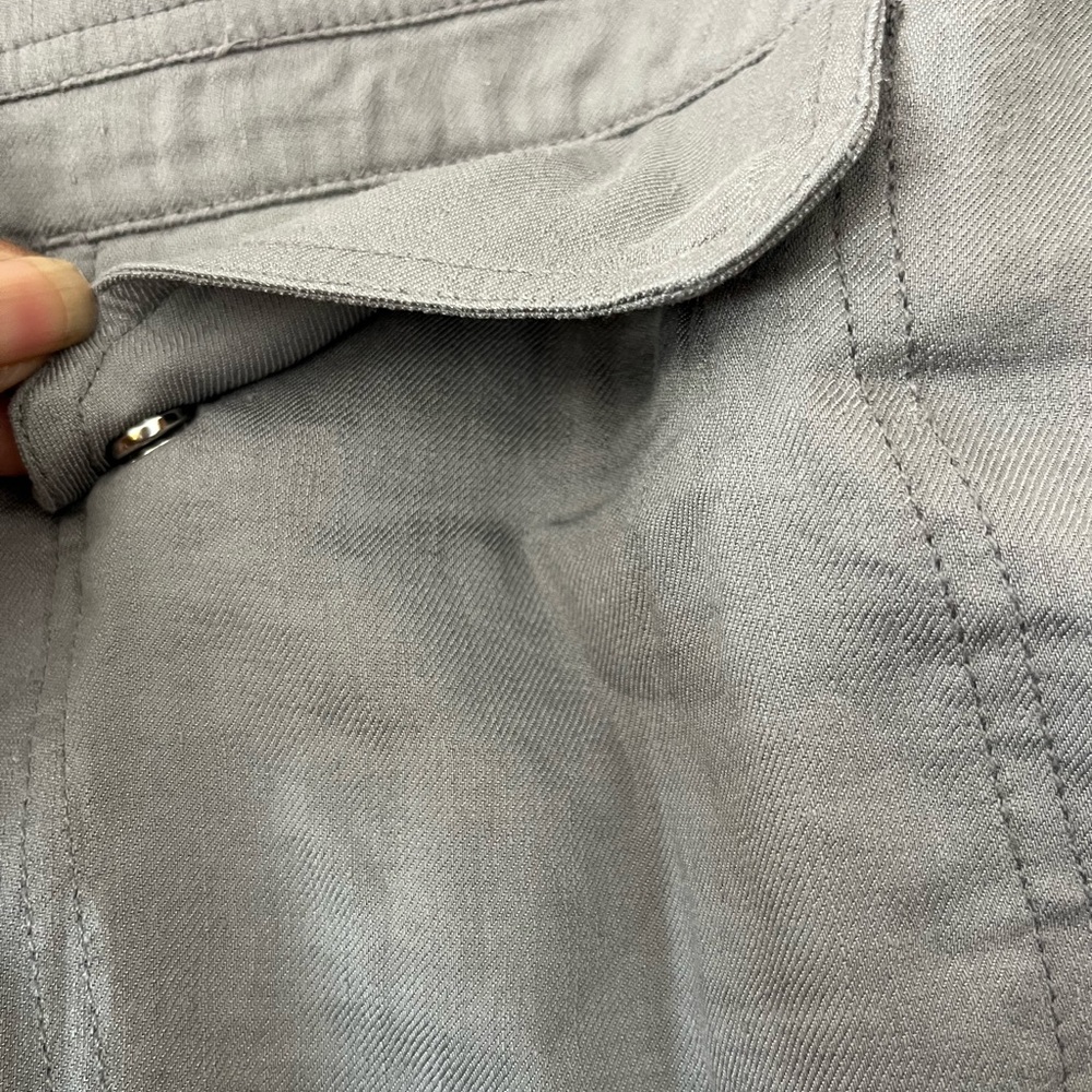 Vince Gray linen cargo Joggers with Modern Tapered Fit 6 - Picture 6 of 9